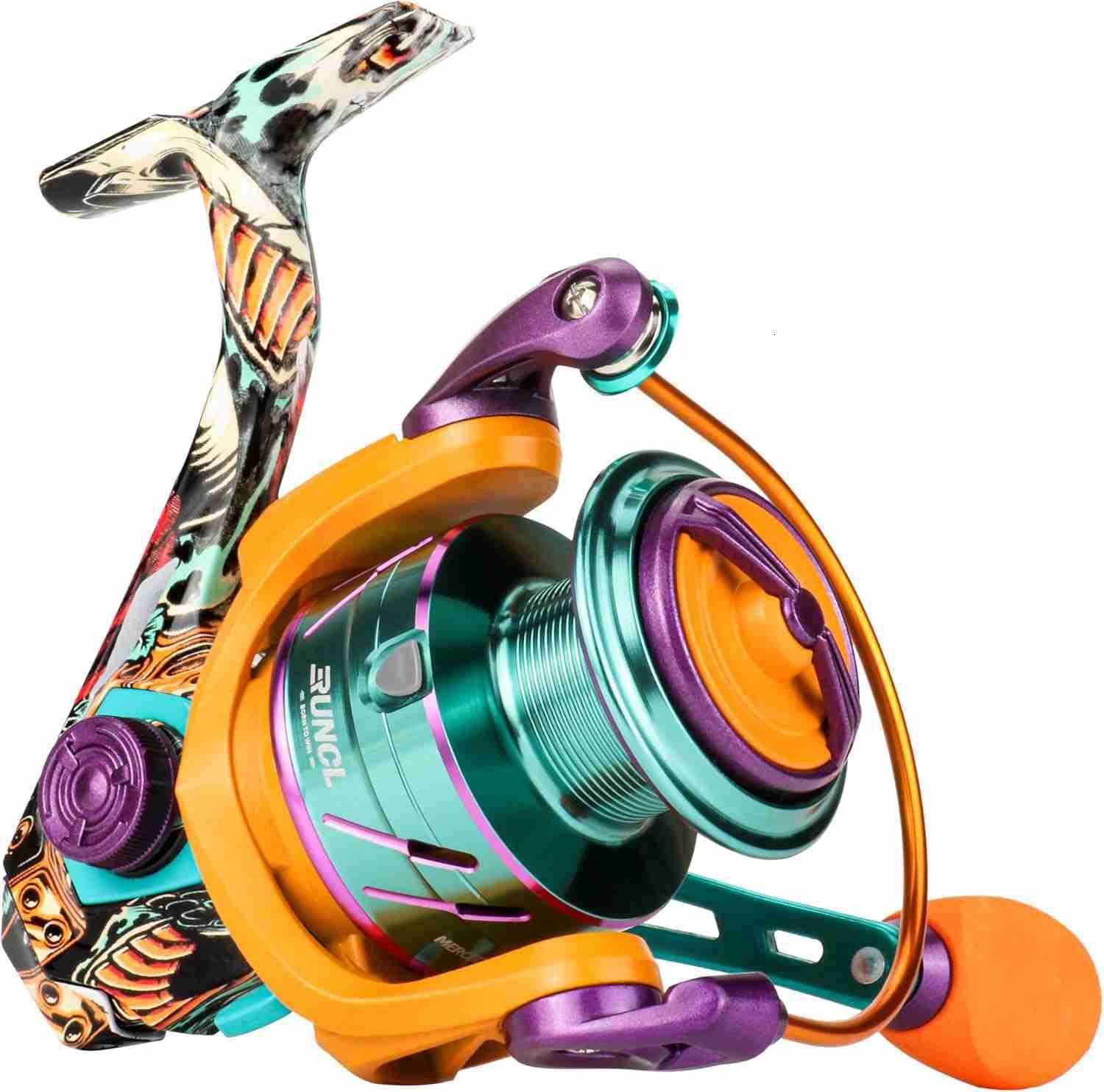 Spinning Reel 521 Gear Ratio Max Drag 2205 LB Lightweight Interchangeable LeftRight Hand Ideal for Freshwater Saltwater Available in 2000 3000 4000 5 