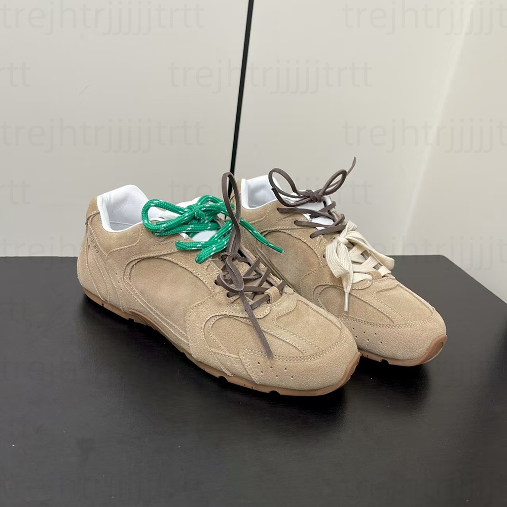 Top quality Nubuck Leather Lace-up Casual loafer mules Unisex Slides slippers sandals Beach Flat shoes Luxury designer Athleisure shoes Factory footwear