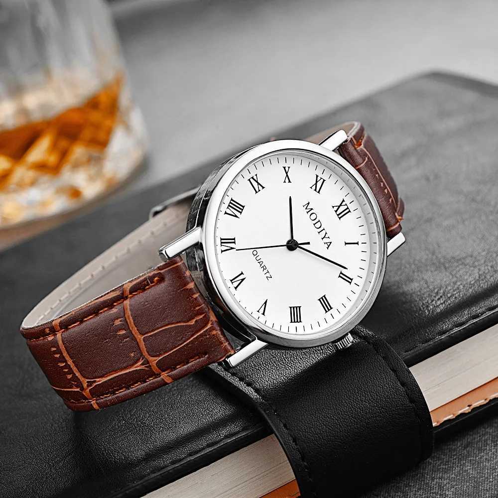 Luxury Leather Strap Analog Watches Men Business Wrist Watch tra Thin Quartz Wristwatch Clock Men Wen Casual Simple Watch X250904