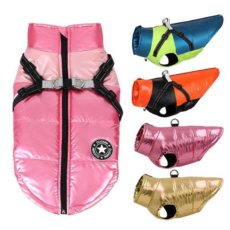 Warm Winter Dog Clothes Waterproof Dogs Vest French Bulldog et Reflective Pet Clothing With Harness For Small Medium Dogs W250904