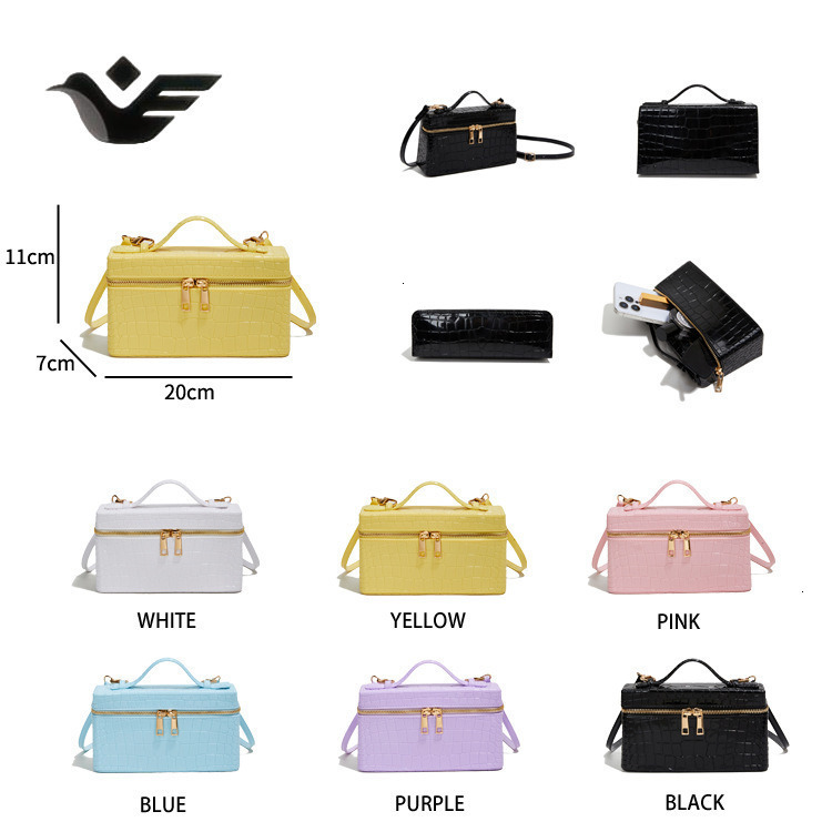 Feiyan Free Shipping New Designer Bag Luxury Shopping Bag High-end Handbag For Women Crocodile Pattern Box Bag Fashion Versatile Commuter Small