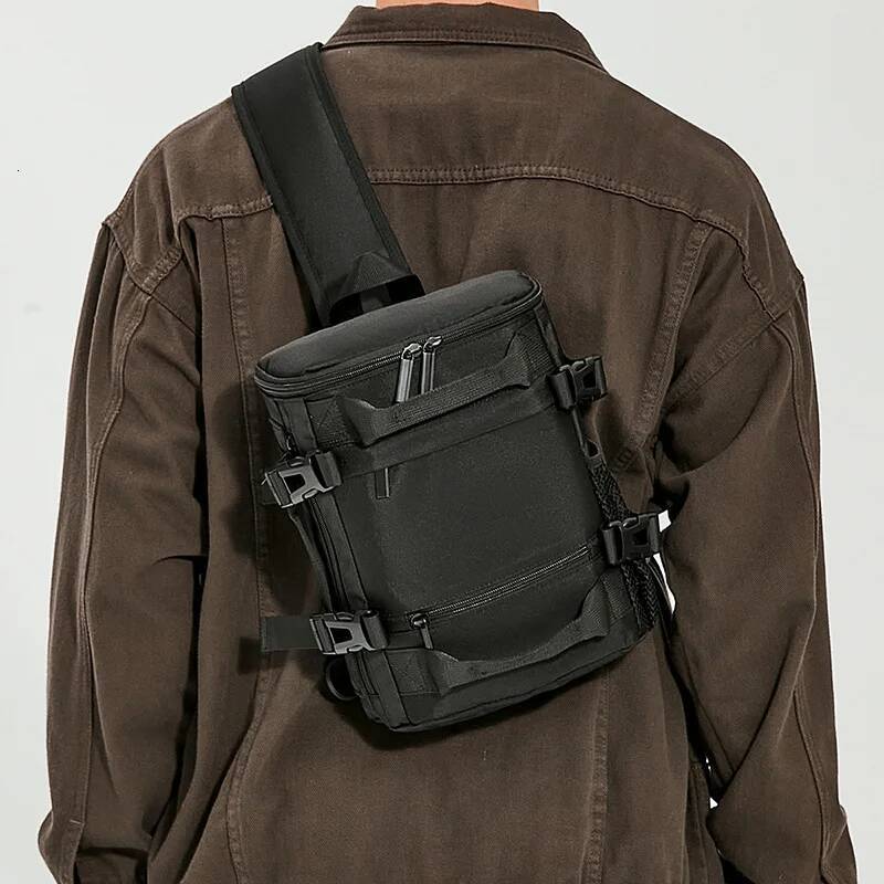 Men's Crossbody Fashionable Trendy Large Capacity Chest Youth hine Ability Work Shoulder Bag Personalized Small Backpack high-quality