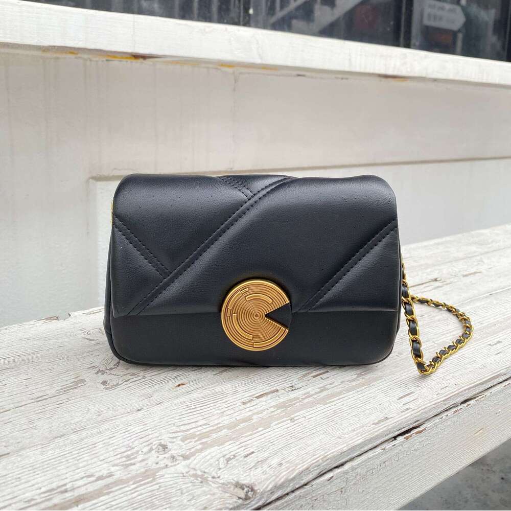 Cowhide Chain Small Square New Simple OL Style Single Shoulder Crossbody for Women Genuine Leather Bag designer bag B5
