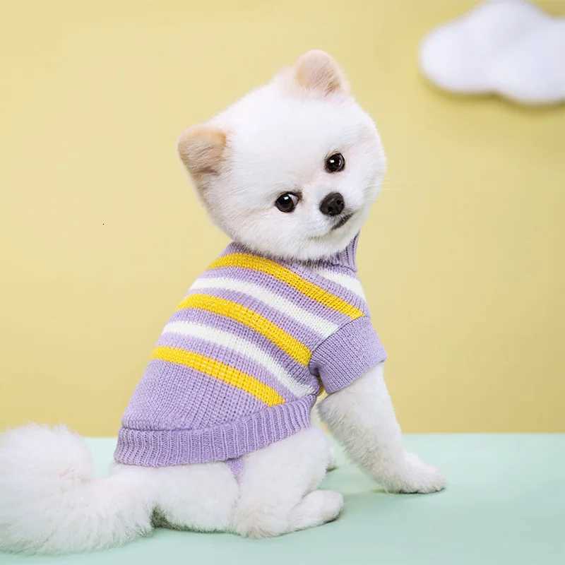 Sxxl Medium Knitted Dog Sweater for Small Dogs York Warm Cat Coat Winter Dogs Clothes Pet Costumes Dog Pullover Puppy Supplies W250904