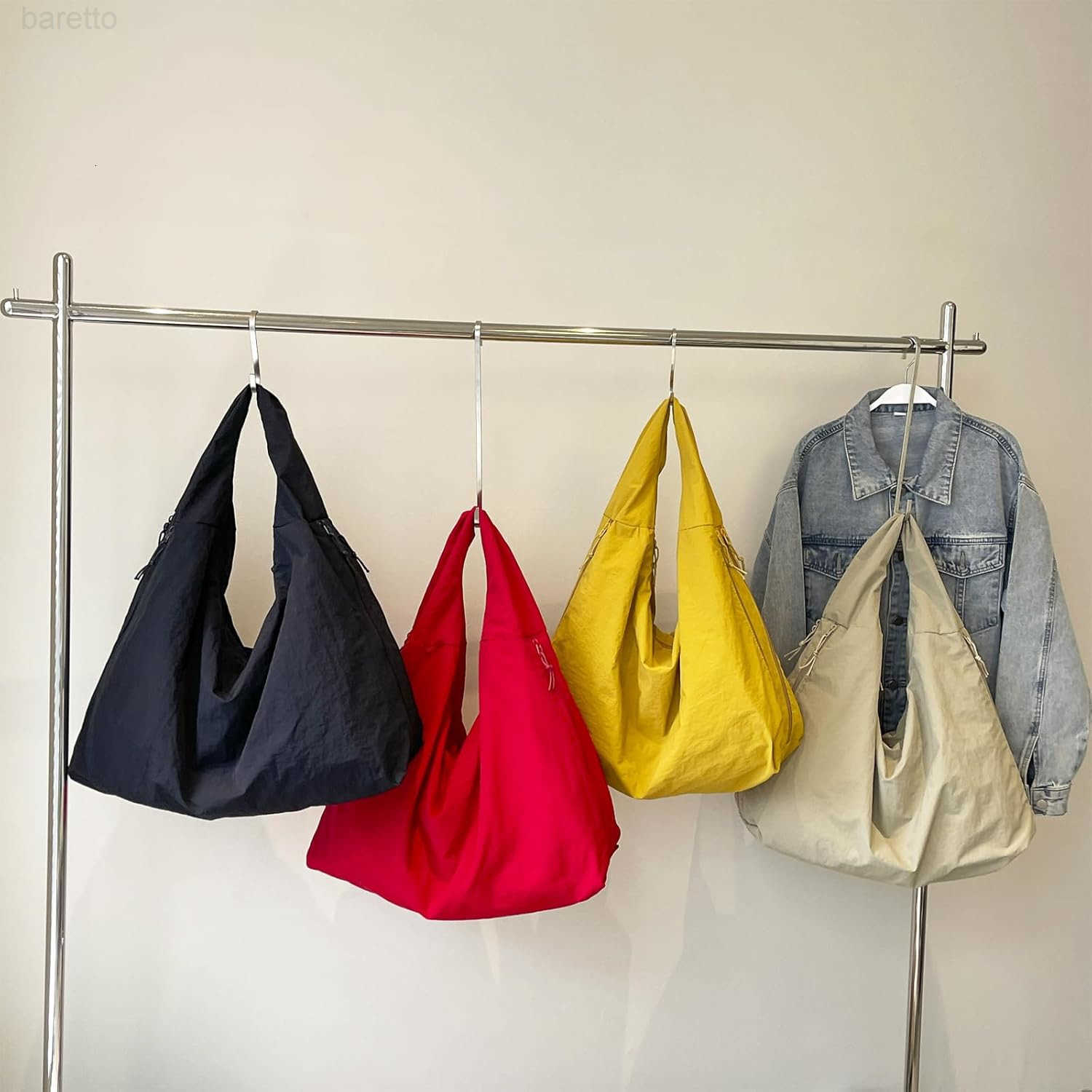 Large Nylon Hobo Bag Women Crescent Shoulder Bag Vintage Tote Bag Casual Shopper Handbag for Women M250903