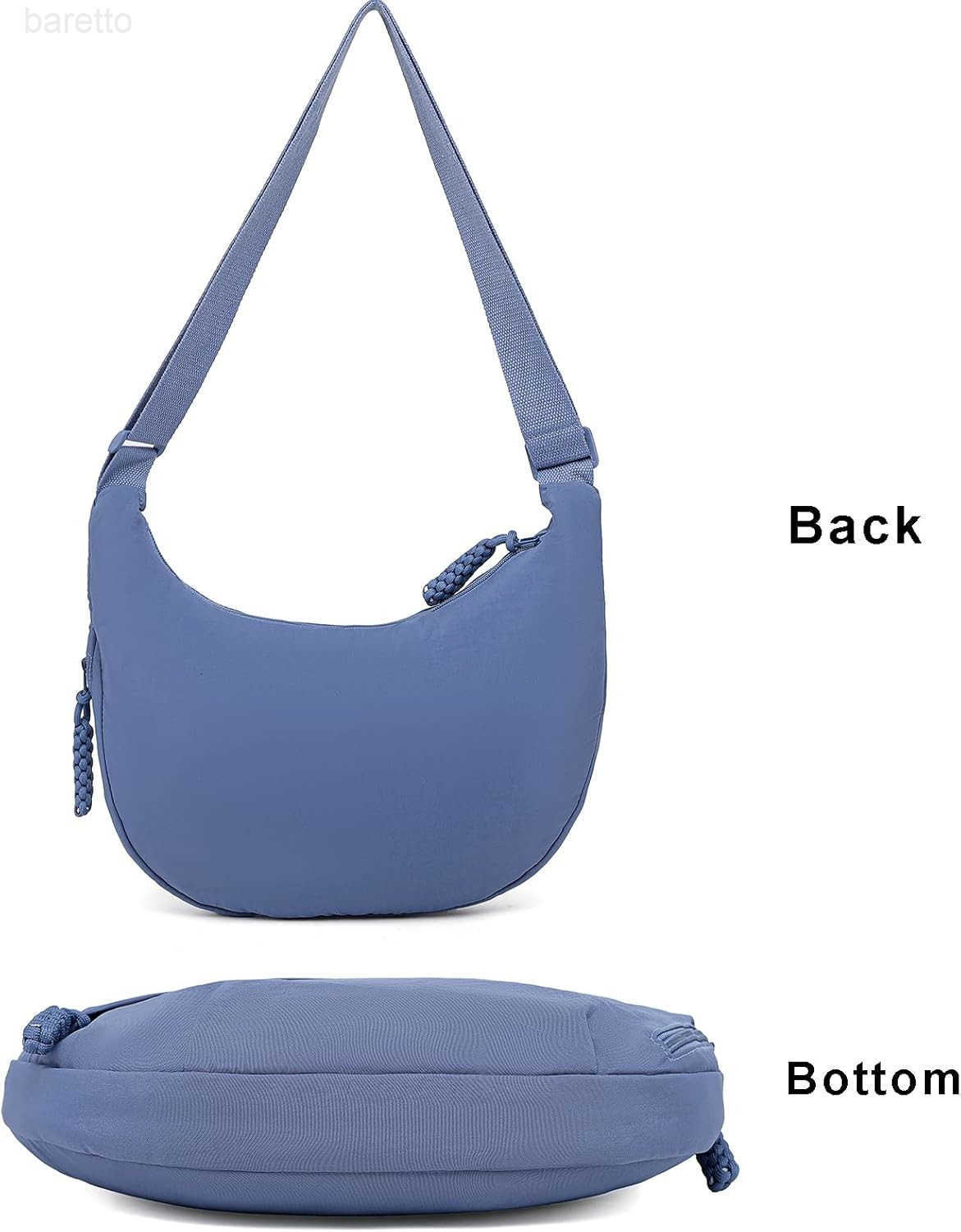 Crescent Crossbody Bags for Women Nylon Slouchy Sling Hobo Bagpacious Dumpling Shoulder Handbag Cross Body Purses M250903