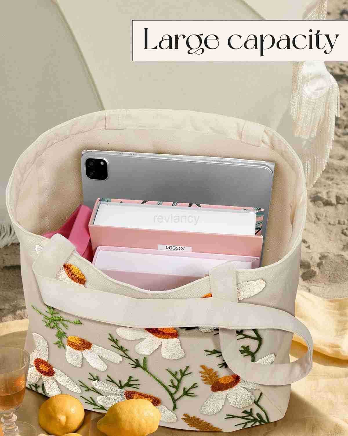 Tote Bag for Women Reusable Canvas Cute Shoulder Bag for Shopping Grocery Work BookW250904