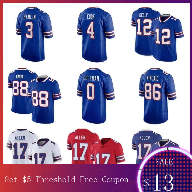 Keon Coleman Dalton Kincaid Josh Allen Amari Cooper Dawson Knox Greg Rousseau James Cook Khalil Shakir Terrel Bernard Dawkins Joe Andreessen bills Jerseys