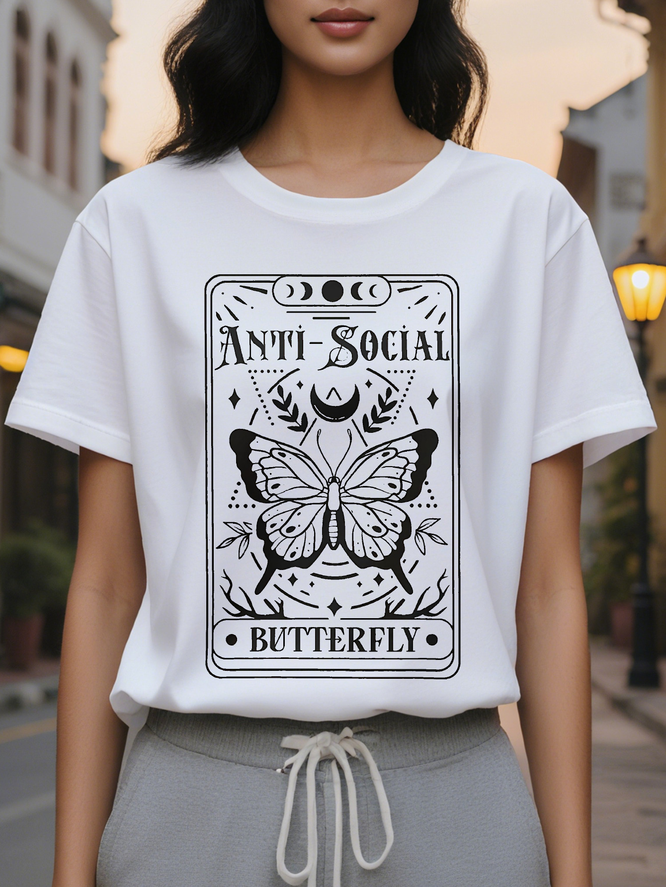 Butterfly Tarot Comfort Color Mental Health Witch Fashion T Shirts
