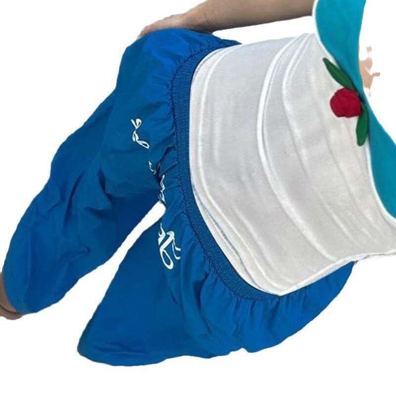 European and American Women's Elastic High Waist Letter Print Loose Casual Street Fashion Simple Versatile Woven Trousers