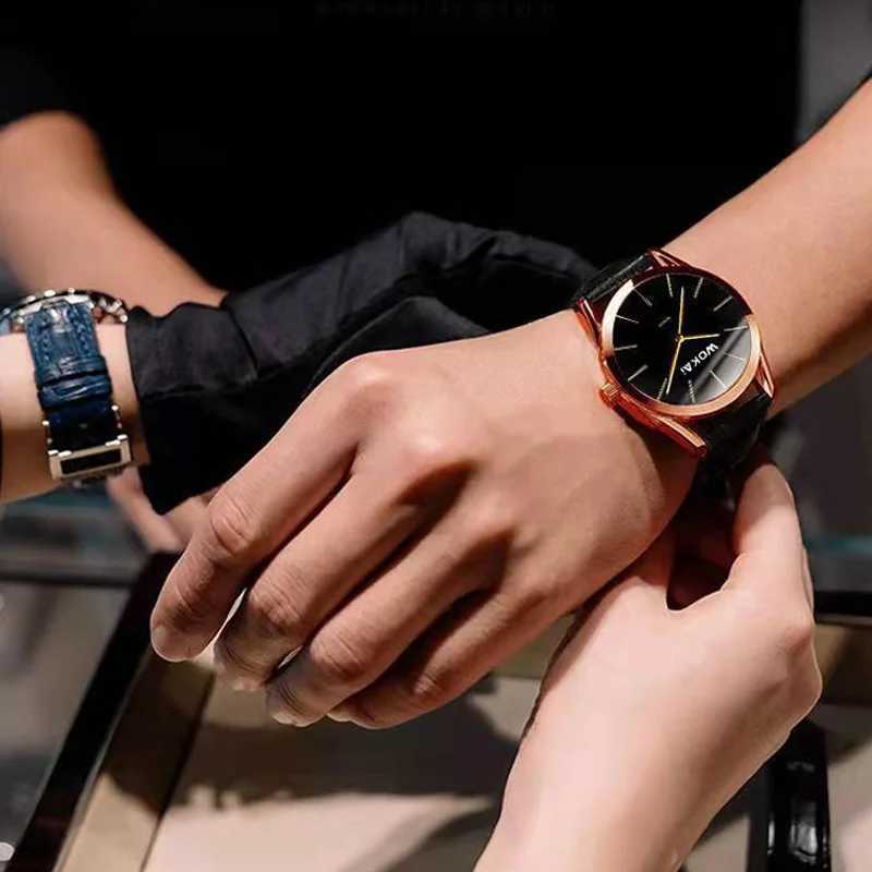 New Fashion Business Watch Men Watches Reloj Hbre Casual Leather Band Quartz Wristwatches Men Relogio Mascino Montre Hme X250904