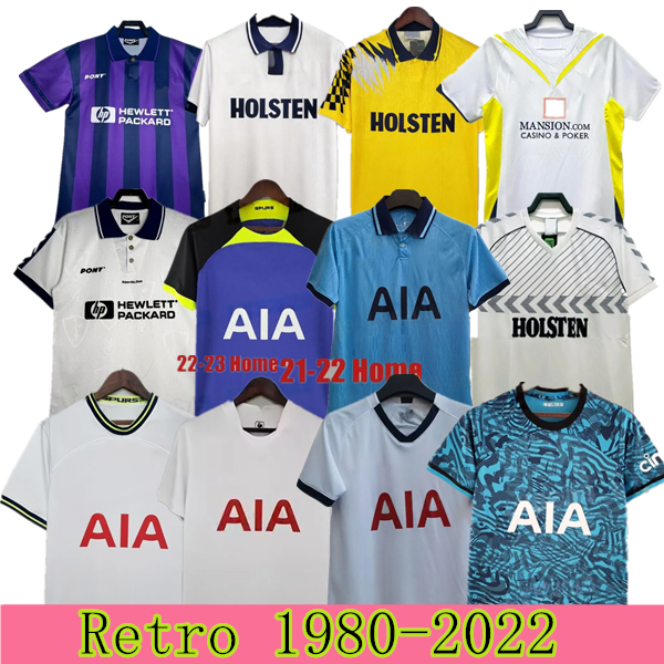Tottenham Retro soccer jerseyS 2006 07 08 09 1983 84 1986 spur Klinsmann GASCOIGNE ANDERTON SHERINGHAM 1991 92 93 94 95 98 1999 classic Soccer shirt
