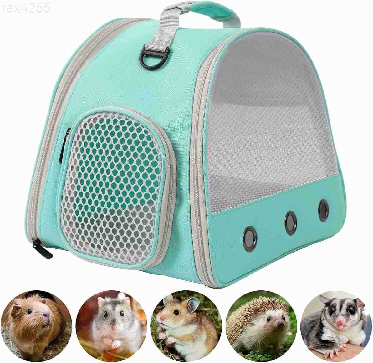 Travel CarrierLizards Carrier Small Animal Travel Carrier for Sugar Glider Hedgehog Rat Parrot Bird Guinea Pig Portable Guinea Pig Travel Bag for 2W25