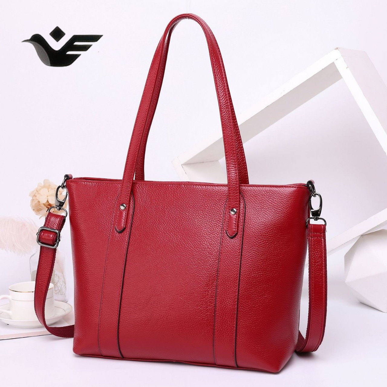 Feiyan Free Shipping New Designer Bag Luxury Shopping Bag Top Layer Cowhide Fashion Women's Bag Tote Handbag Crossbody Genuine Leather Large Capa