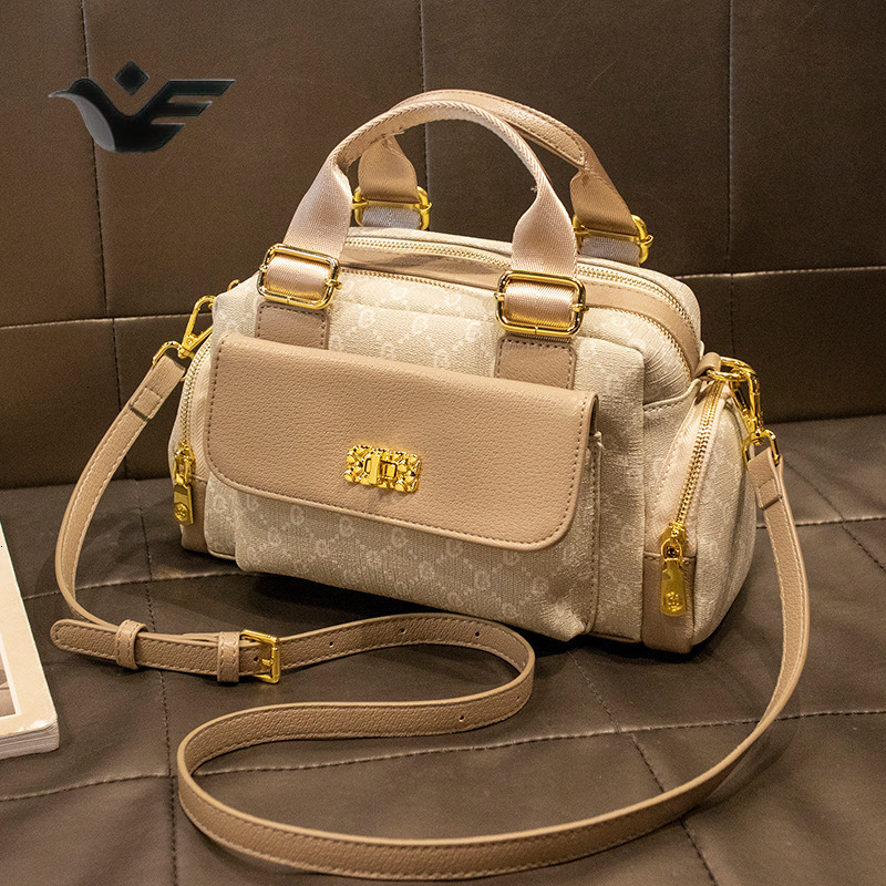 Feiyan Free Shipping New Designer Bag Luxury Shopping Bag Boston Women's Bag Genuine Leather Handbag Pillow Bag Fashion Versatile Handbag Shoulde