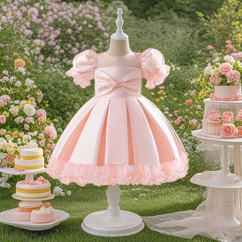 Sweet pink girls dress pastoral style princess dress suitable for birthday party piano concert Z250904
