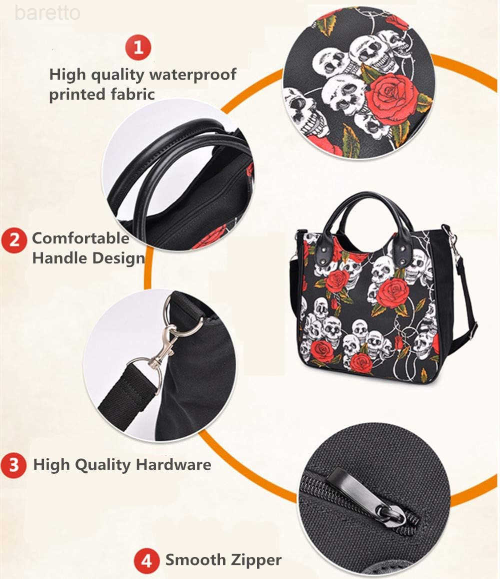 Women Fashion Rivet Handbag Purse Luminous Canvas Punk Tote with Shoulder Strap Crossbody Bag Large Capacity M250904