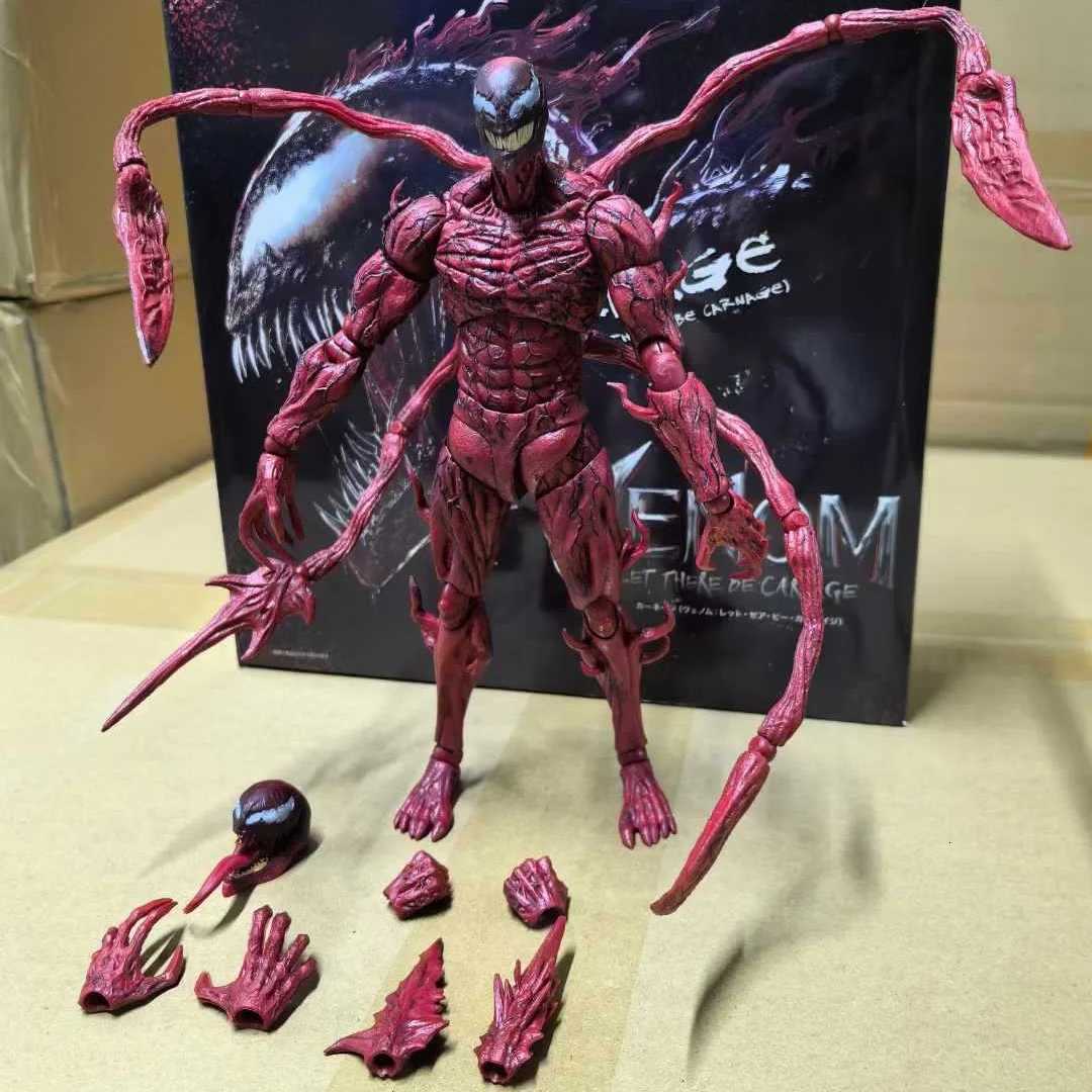 Shf Venom Action Figure Toys Ko Carnage Horse Model Statue Collectible Ornaments Doll Christmas Children Gifts W250904