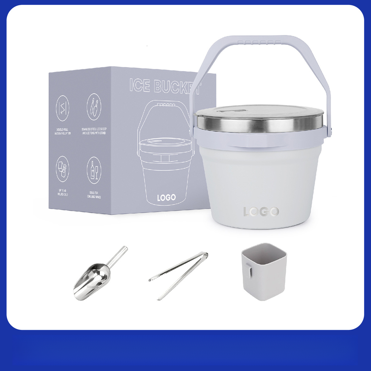 304 Stainless Steel Water Bottle 7L Outdoor Portable Vacuum Cube Bar KTV Ice Beer Red Wine Champagne Bucket