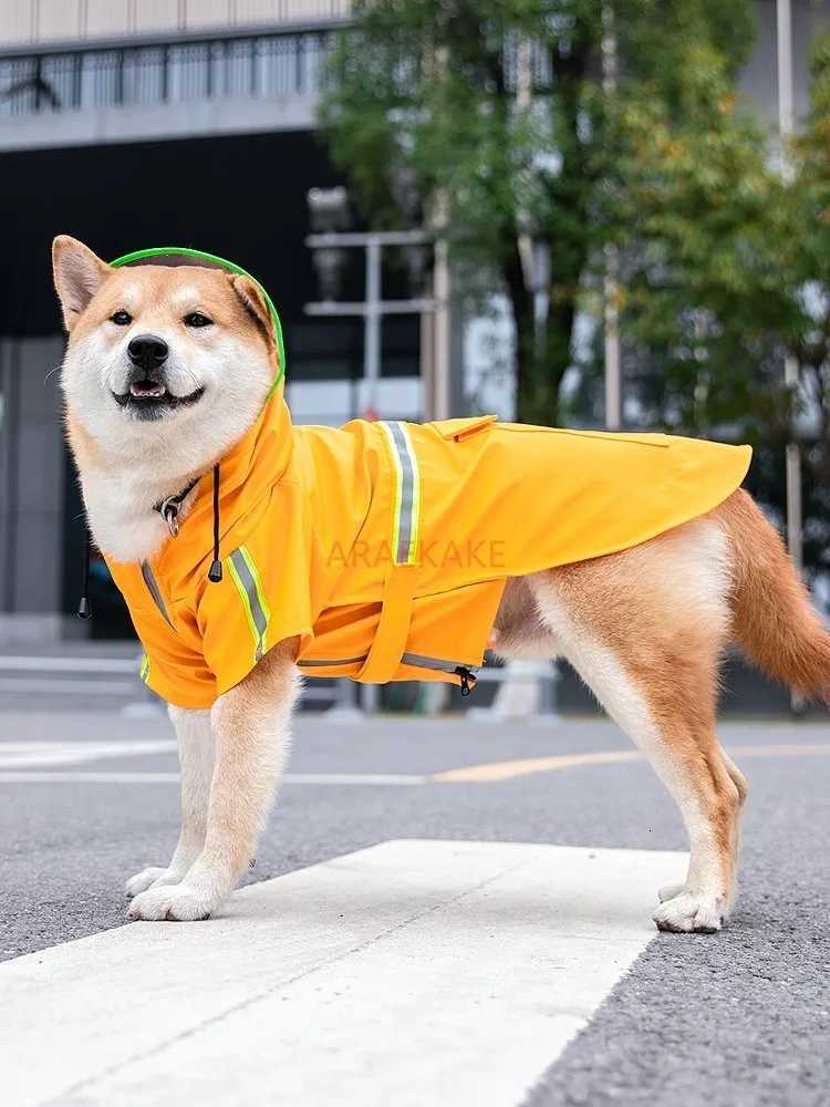 Dog raincoat Large dog waterproof poncho Chai dog Golden hair Labrador border collie Medium dog Pet rain clothes W250904