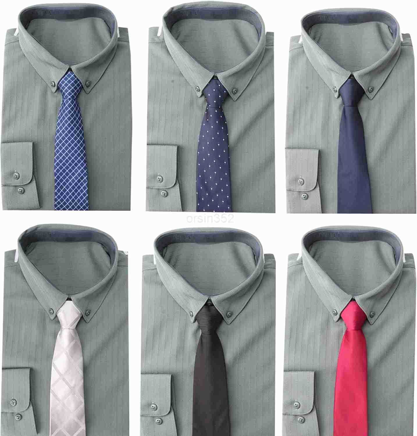 Mens Ties Mens Zipper Ties Neckties for Men Silky Zip Up Ties Mens Pretied Ties SetW250904