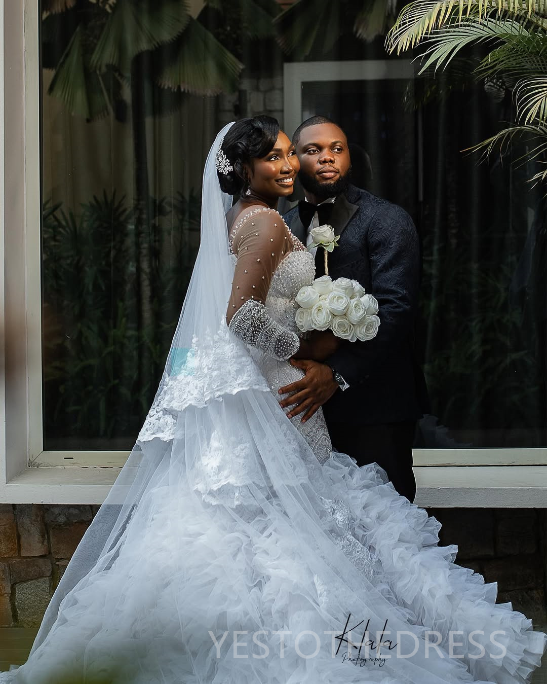 2025 Plus Size Wedding Dress Bridal Gowns For Bride Mermaid Wedding Gowns Sheer Neck Illusion Long Sleeves Pearls Beaded Lace Bridal Dress For African