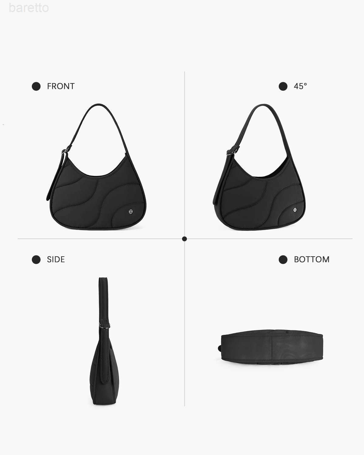 Shoulder Bag Puffer Crescent Bags for Women Quilted Hobo Handbags Lightweight Clutch Purse M250903