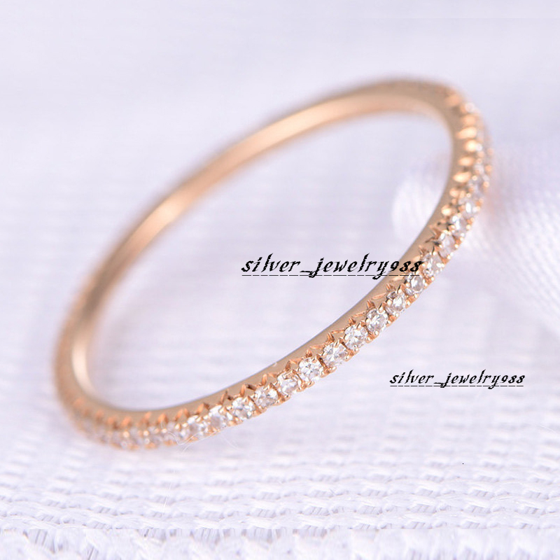 18k Rose Gold Halo Diamonds 1ctw Engagement Ring Moissanite Ring Band