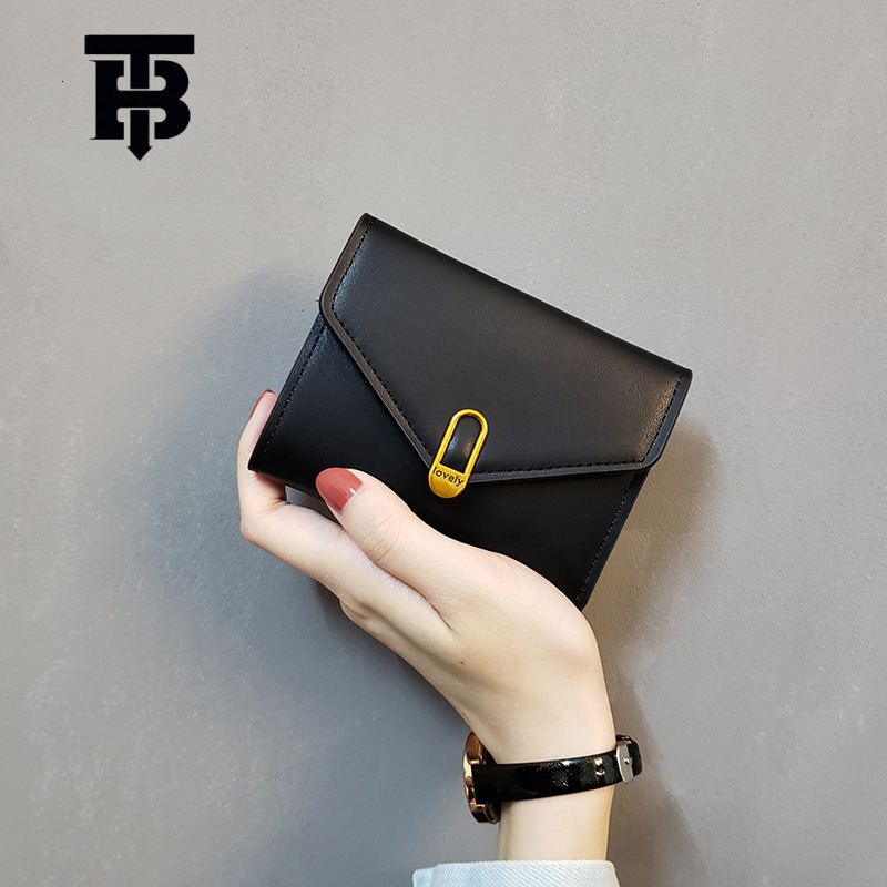 TB BHULAMTE Ins New Love European And American Simple Women's Wallet Short Designer S Bag Style 70% Off Small Wallet Women's Coin Purse Card