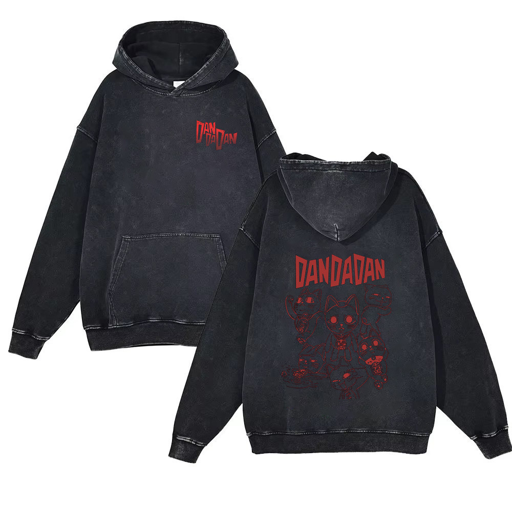 New Dandadan Anime Merchandise Cartoon 440g Heavyweight Pre-Washed Hoodie for Men and Women - VT2638