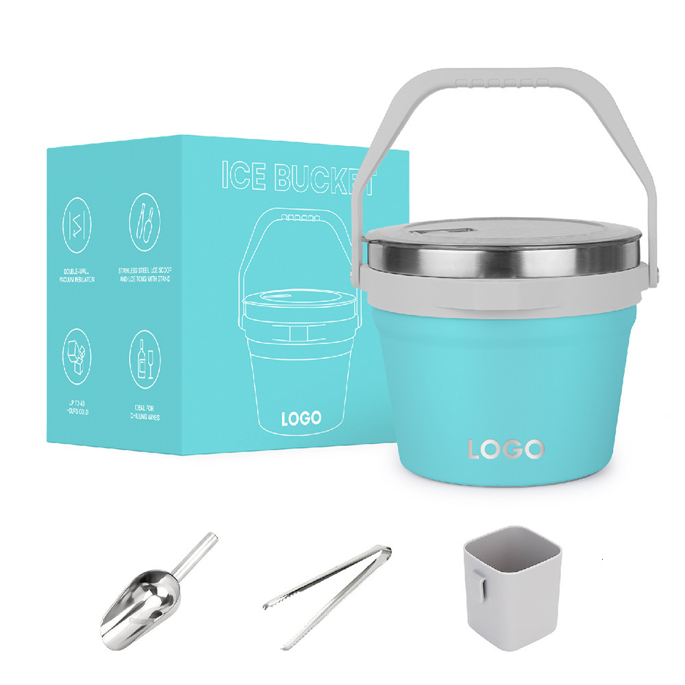 304 Stainless Steel Water Bottle 7L Outdoor Portable Vacuum Cube Bar KTV Ice Beer Red Wine Champagne Bucket