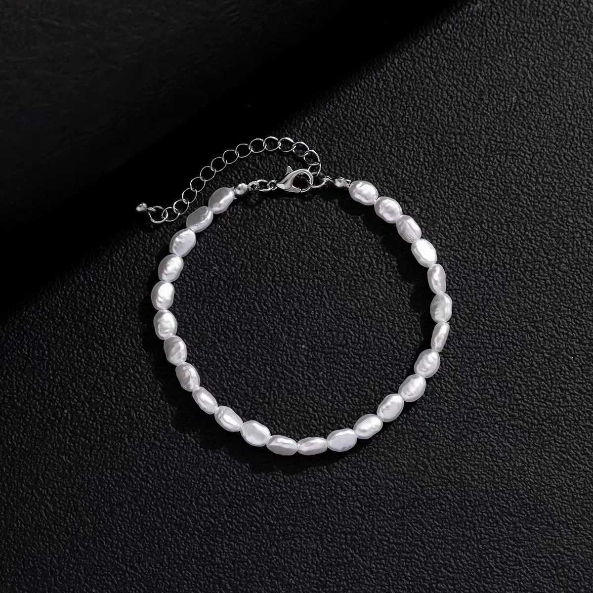 Simple Baroque Imitation Pearl Bracelet Acrylic Beaded Womens Bracelet Fashion Jewelry Trend Accories Bracelet for Men WomenXJ250904