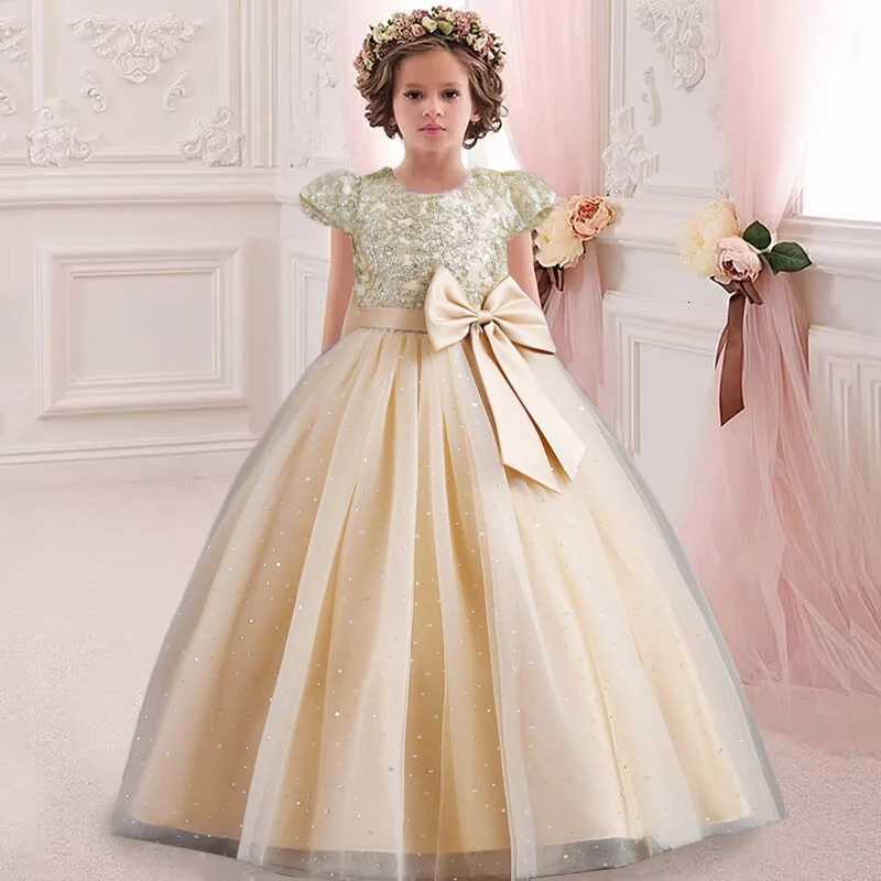 4-12-year-old Girl Dress Birthday ParTY Performance Clothing Sequins Dress Girl Wedding Bridesmaid ParTY Evening Dress Z250904
