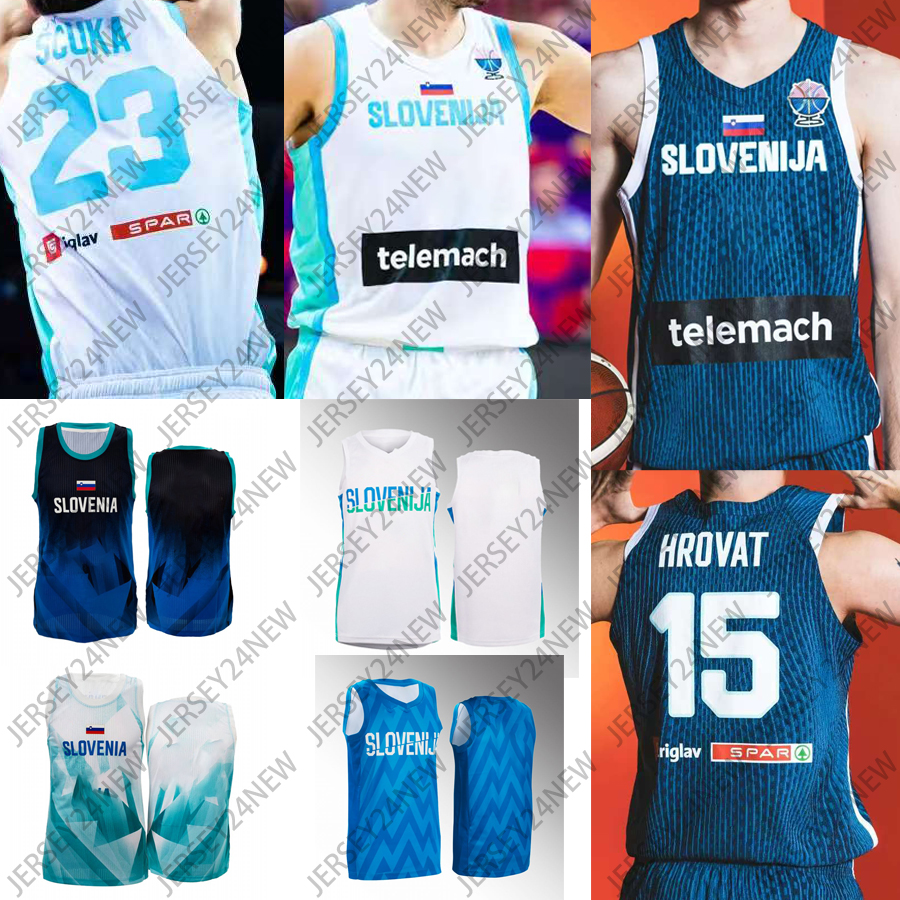 2025 Slovenia Basketball Jersey Leon Stergar Alen Omic Luka Scuka