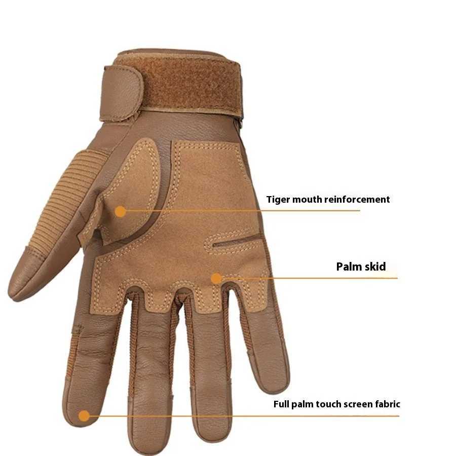 Tactical Full Finger Gloves Outdoor Sports Motorcyc Riding AntiSlip Protective Touchscreen Gloves Adult Mountaineering GlovesXJ250904