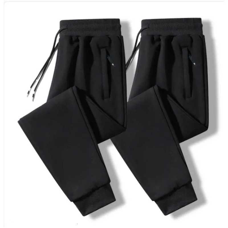 Solid color corded sweatpants mens casual pants fashion sports pants loose fashion spring and autumn plus size pantsXJ250904