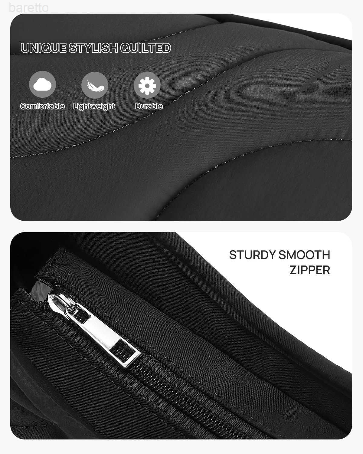 Shoulder Bag Puffer Crescent Bags for Women Quilted Hobo Handbags Lightweight Clutch Purse M250903