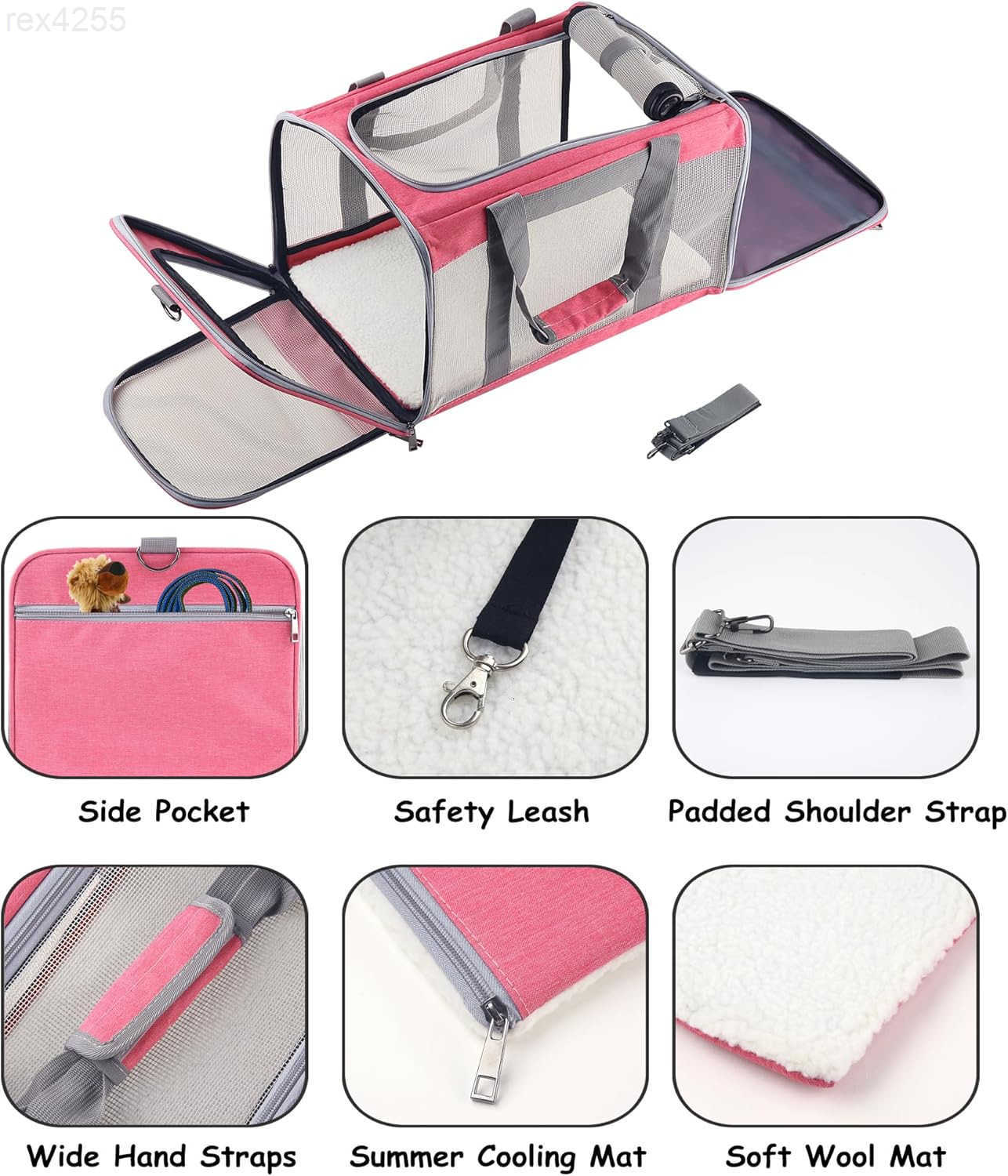 Cat Dog Carrier for Small Medium Cats Pet Carrier for Large and Medium Cats Puppies Portable Cat Carrier Soft Pet Carrier for Cats Cat Bag Carrier Air