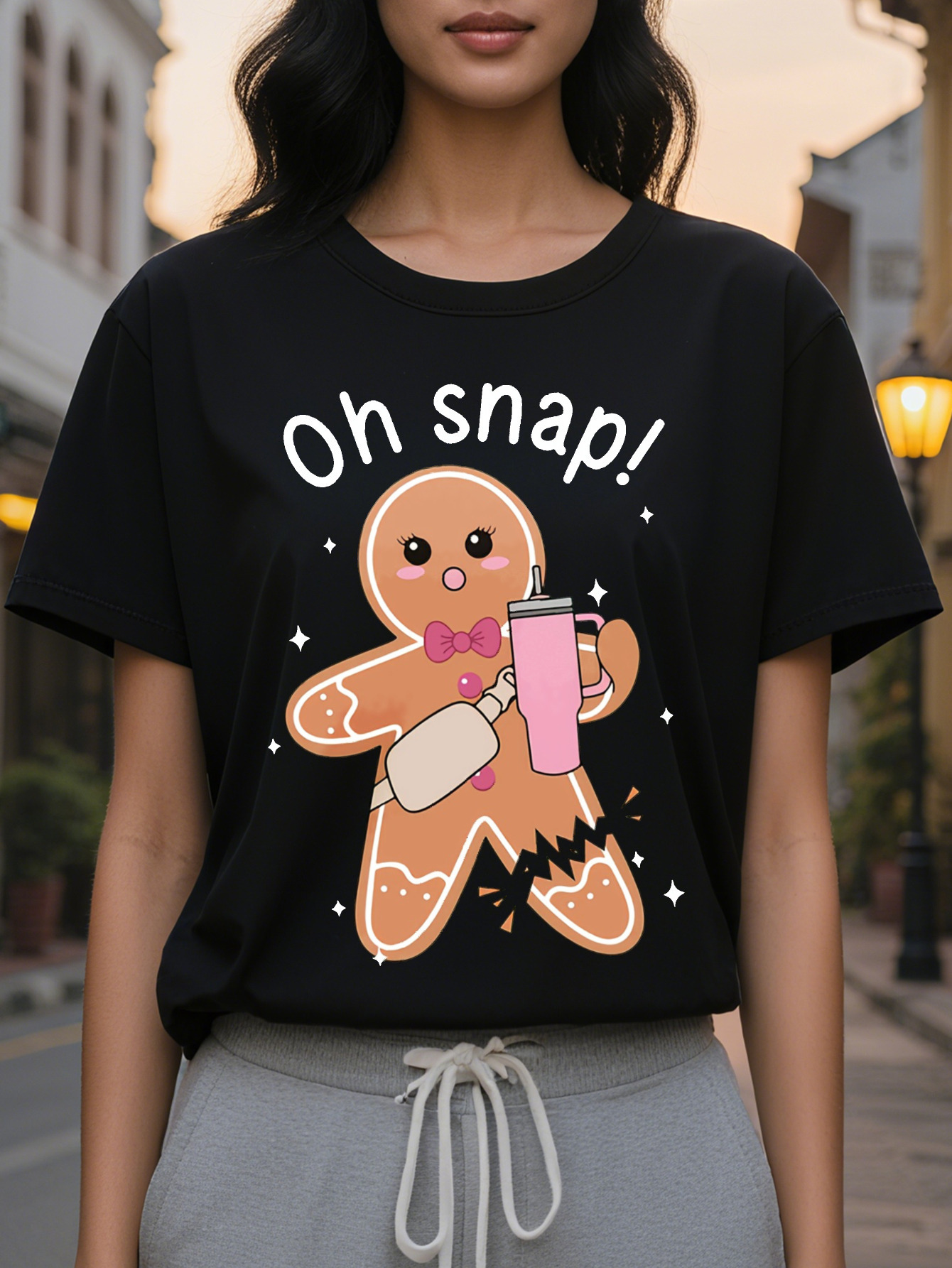 Large XL European and American Fashion Printed Women's T-shirt Plus Size ac0c1