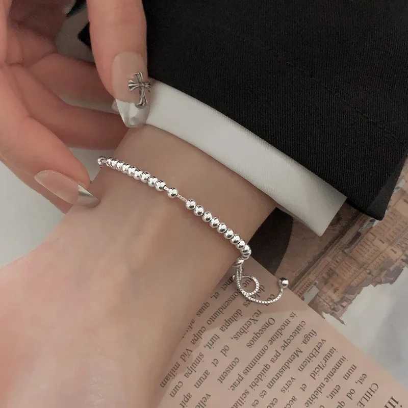925 Sterling Silver Beads Bracelets for Women 100 Solid Adjustable Handmade Simple Design Fashion Party Wedding Jewelry GiftsXJ250904