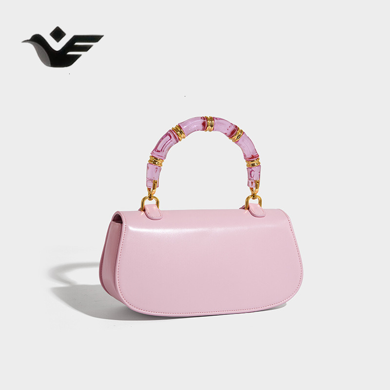 Feiyan Free Shipping New Designer Bag Luxury Shopping Bag Bamboo Knot Handbag Vintage Saddle Bag New Women's Bag High-end Small Bag Single Should