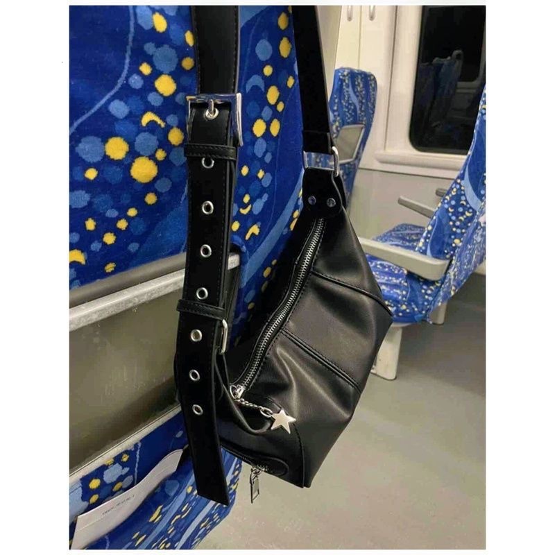 2025 autumn new niche design retro crossbody bag versatile trend fashionable armpit bag patch women's bag designer shoulder bag