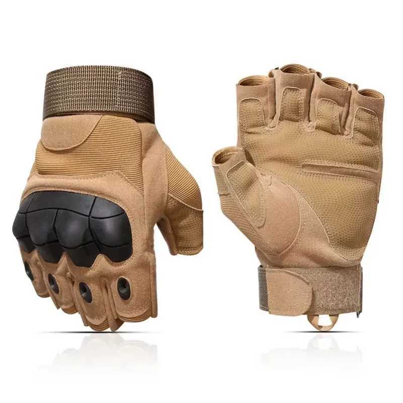 Outdoor Fingerss Gloves Hard Knuck Paintball Airsoft Hunting Combat Riding Hiking Half Finger GlovesXJ250904