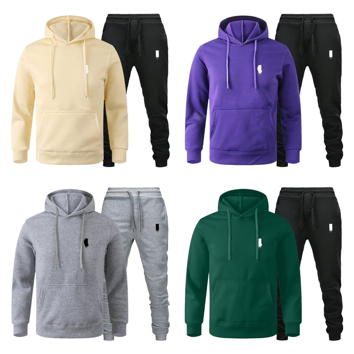 Men's Tracksuits Pullover Hoodies Suits Men Casual Hooded Streetwear Sweatshirts Skull Harajuku Male Fashion Sportswear