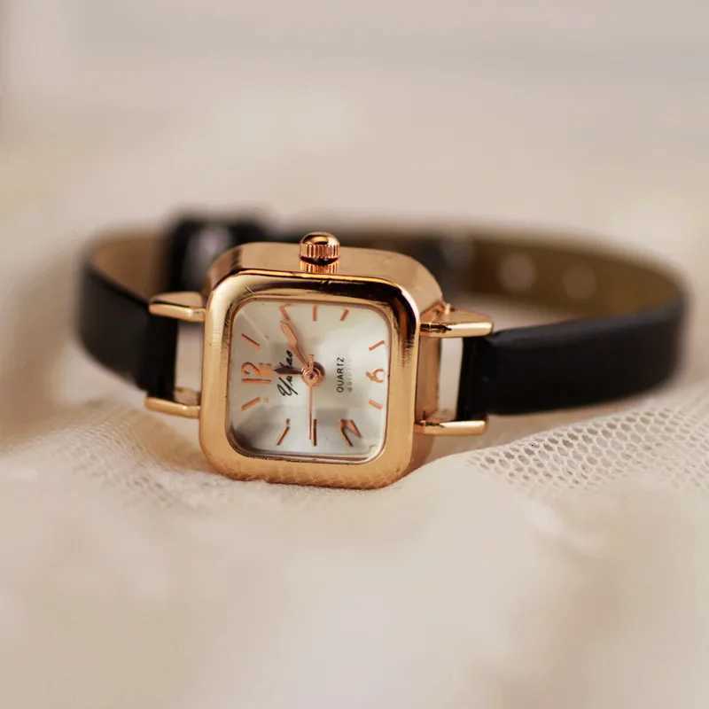 Small Square Dial Wen Watch Thin Leather Strap Ladies Wristwatch Elegant Quartz Fem Watches Casual Relogios Feminino Reloj X250904