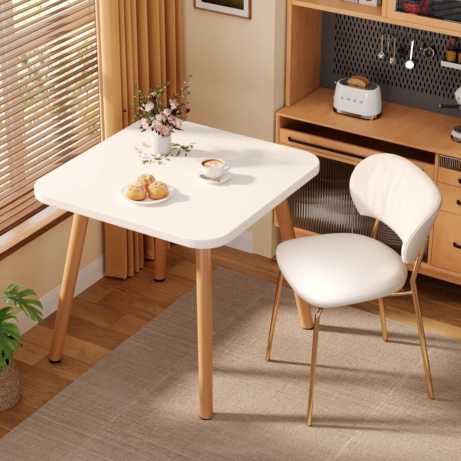 M9032 Coffee table small square table home sofa side table small apartment rental house simple square table