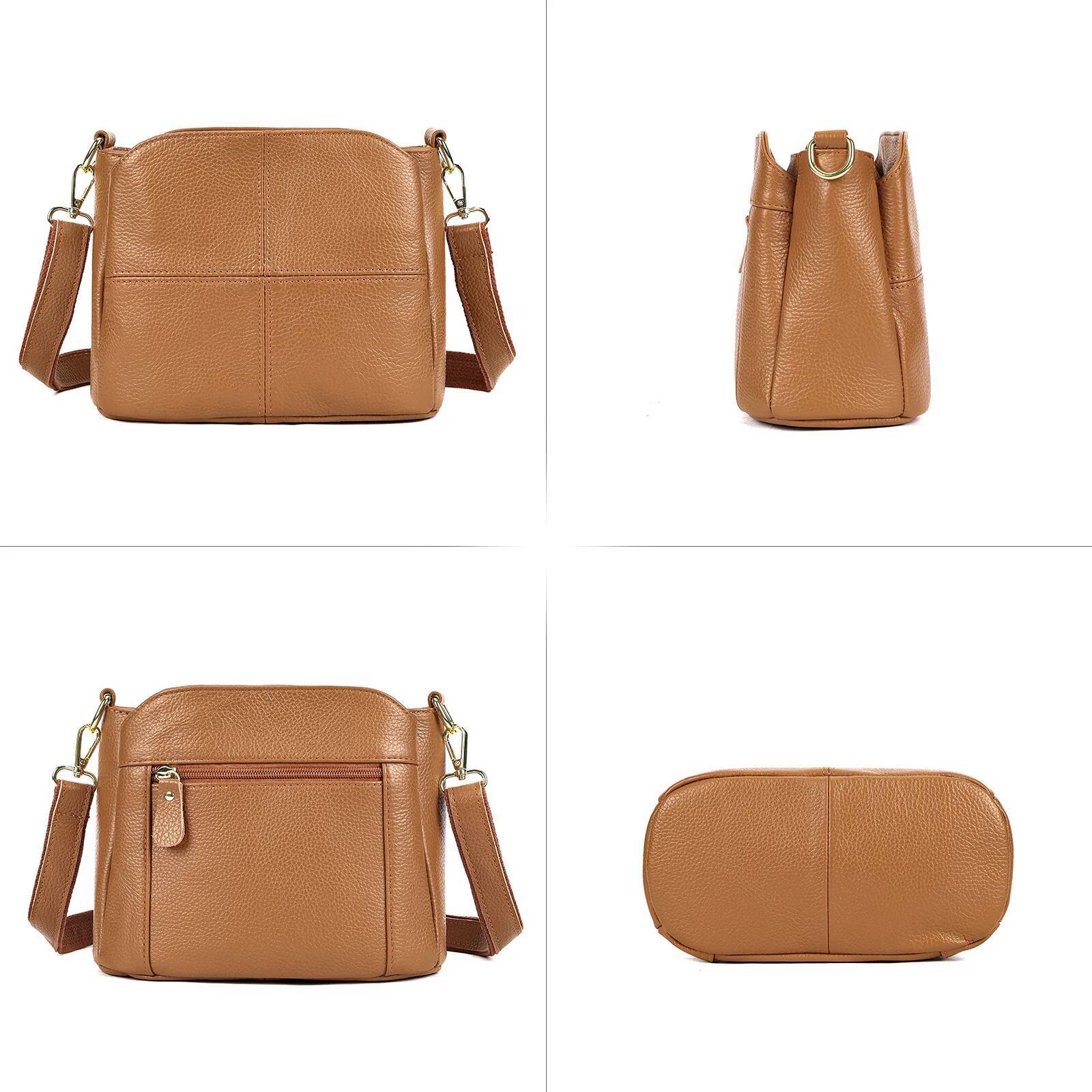 Genuine Leather women's crossbody High Quality First Layer Cowhide Shoulder bag large capacity versatile handbag for women