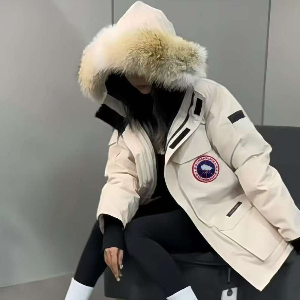 Winter New Fashion Hooded Down Padded Jacket Women's Thickening Winter Outdoor Snow Jacket Couple Tooling Jacket Coat