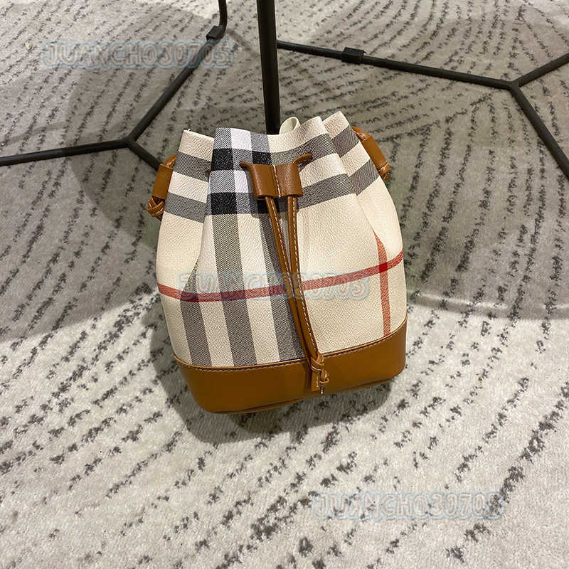Womens Bag Plaid Bucket Bag 2022 New Mini Shoulder Crossbody Bag Simple Versatile H250904