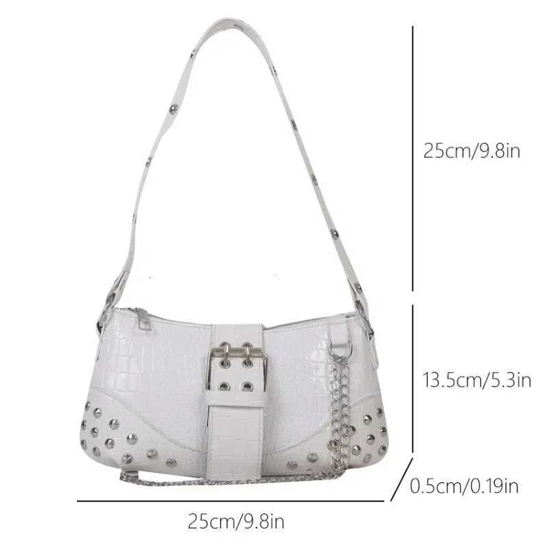 Women FAshion Shoulder Bag Gothic Ladies Bag Cool Style Trendy Rock s Handbag Y2K Chain for Travel VaCATion Daily Z250903